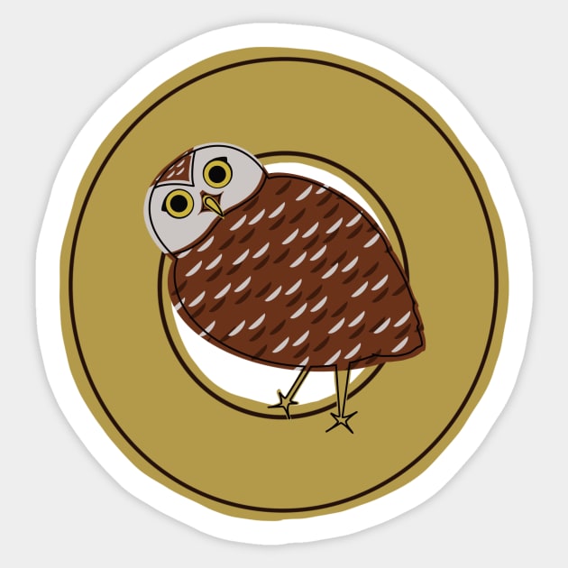 O is for Owl Sticker by Obstinate and Literate